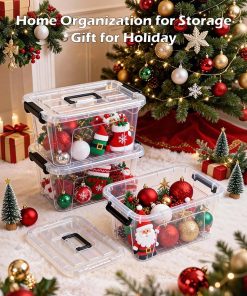 Alternative view of NUMIFUN 7Qt Plastic Storage Bins with Lids.6 Pack | Stackable organizing totes with buckle latches & handles.Dust-proof clear design for home office